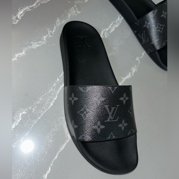 Black Louis Vuitton Waterfront Mule Slides Size 10. No defects. - Picture 7 of 16